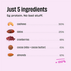 The Whole Truth Energy Bars - Cocoa Cranberry Fudge | Grocsy