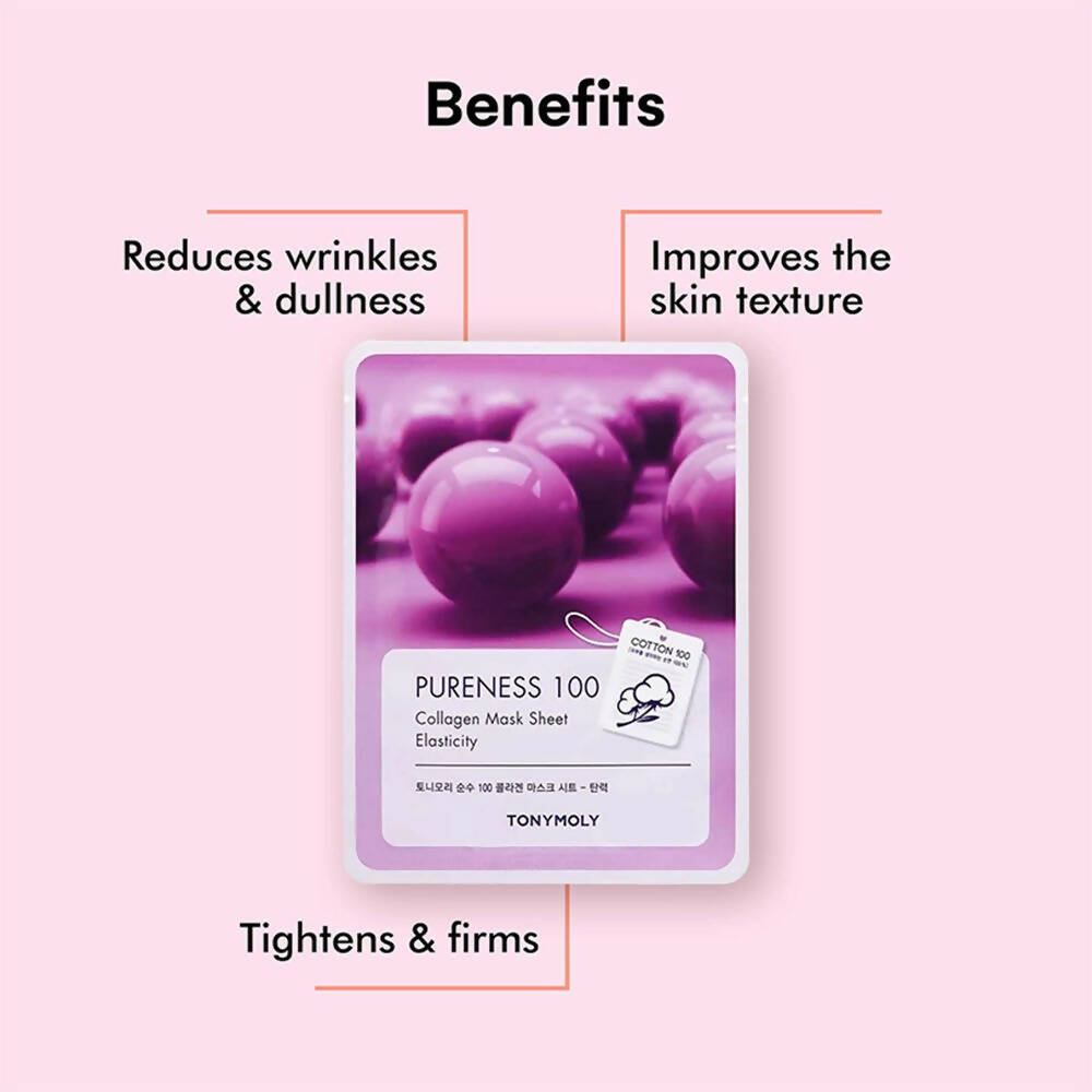 Tonymoly Pureness 100 Collagen Mask Sheet - Korean Skincare | Grocsy