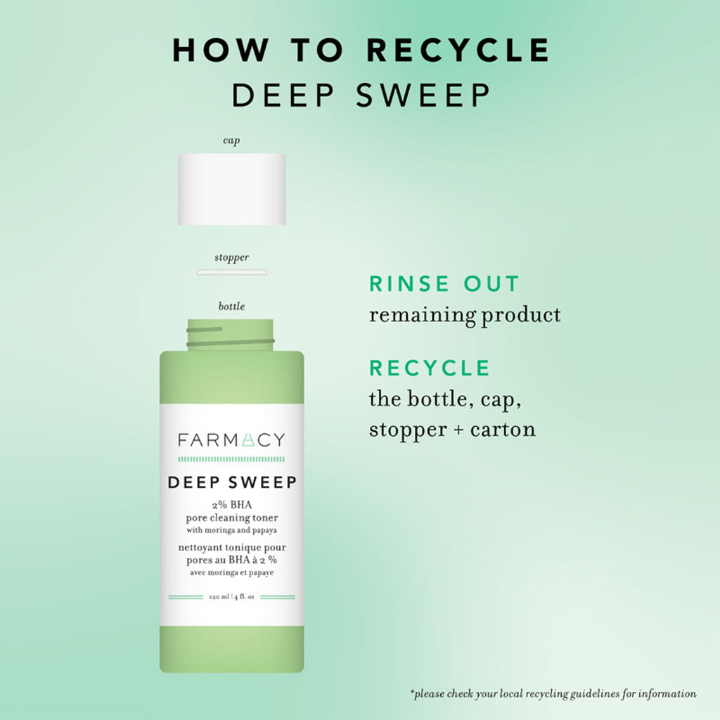 Farmacy Beauty Deep Sweep 2% BHA Pore Cleaning Toner With Salicylic Acid & Moringa Water | Grocsy