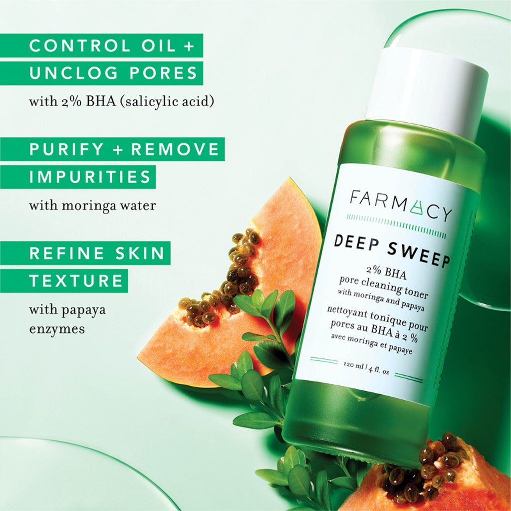 Farmacy Beauty Deep Sweep 2% BHA Pore Cleaning Toner With Salicylic Acid & Moringa Water | Grocsy