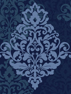 My Room Navy Blue Ethnic Printed 144 TC Super King Bedsheet with 2 Pillow Covers | Grocsy