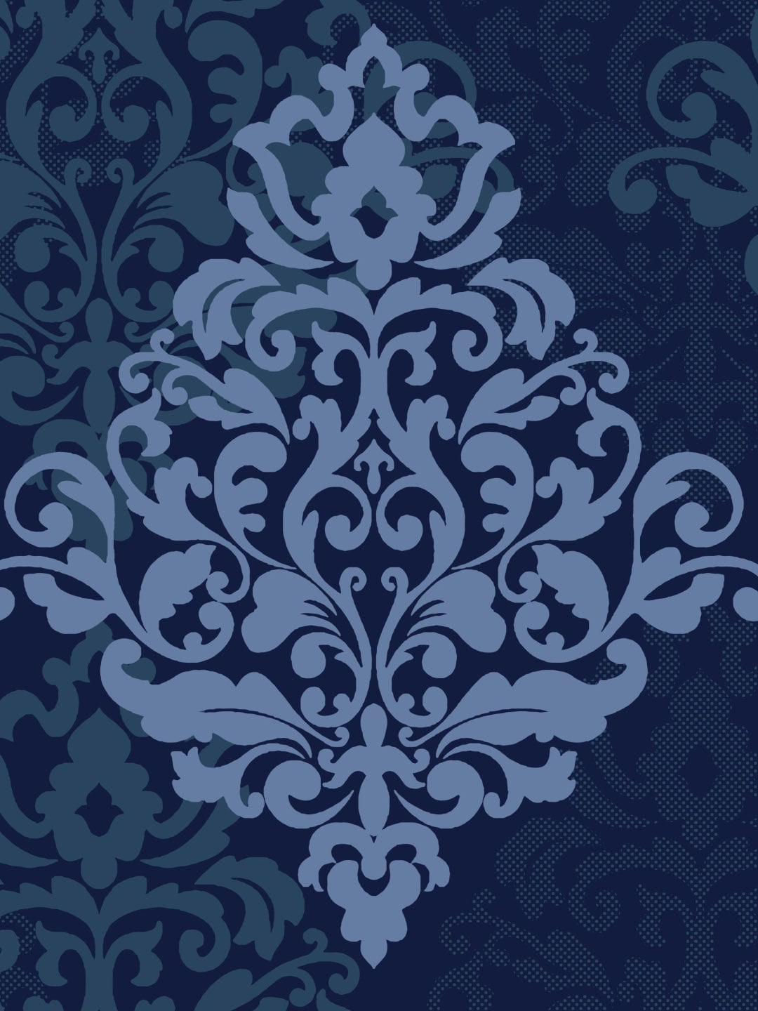 My Room Navy Blue Ethnic Printed 144 TC Super King Bedsheet with 2 Pillow Covers | Grocsy