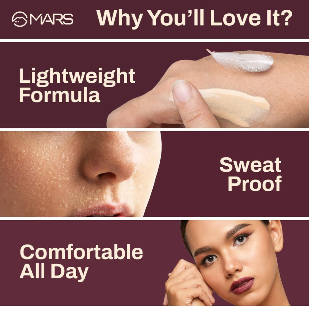 MARS Cosmetics SPF30 PA+++ Zero Blend Weightless Foundation - 02 Shell Coconut | Grocsy
