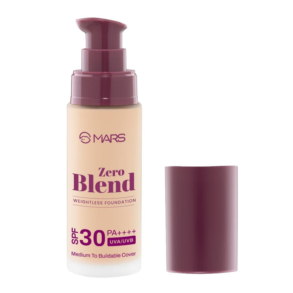 MARS Cosmetics SPF30 PA+++ Zero Blend Weightless Foundation - 07 Caramel Glow | Grocsy