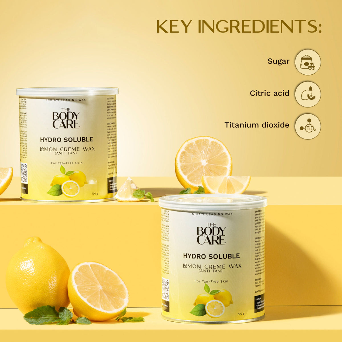 The Body Care Hydrosoluble Lemon Creme Wax (Anti-Tan) | Grocsy