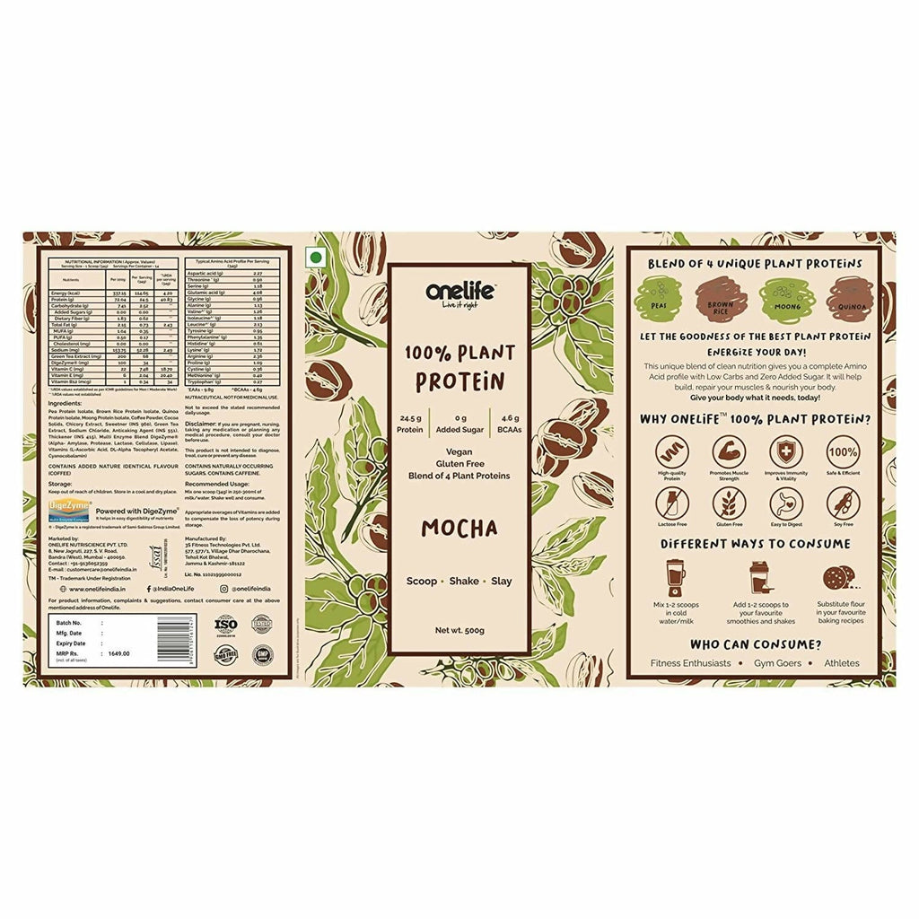 Onelife Plant Protein Mocha | Grocsy