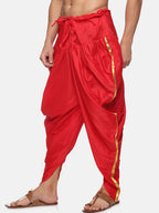 Sethukrishna Men Red Solid Dhoti Pant | Grocsy