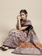 Saree Mall Warli Saree with Sleek border | Grocsy
