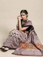 Saree Mall Warli Saree with Sleek border | Grocsy