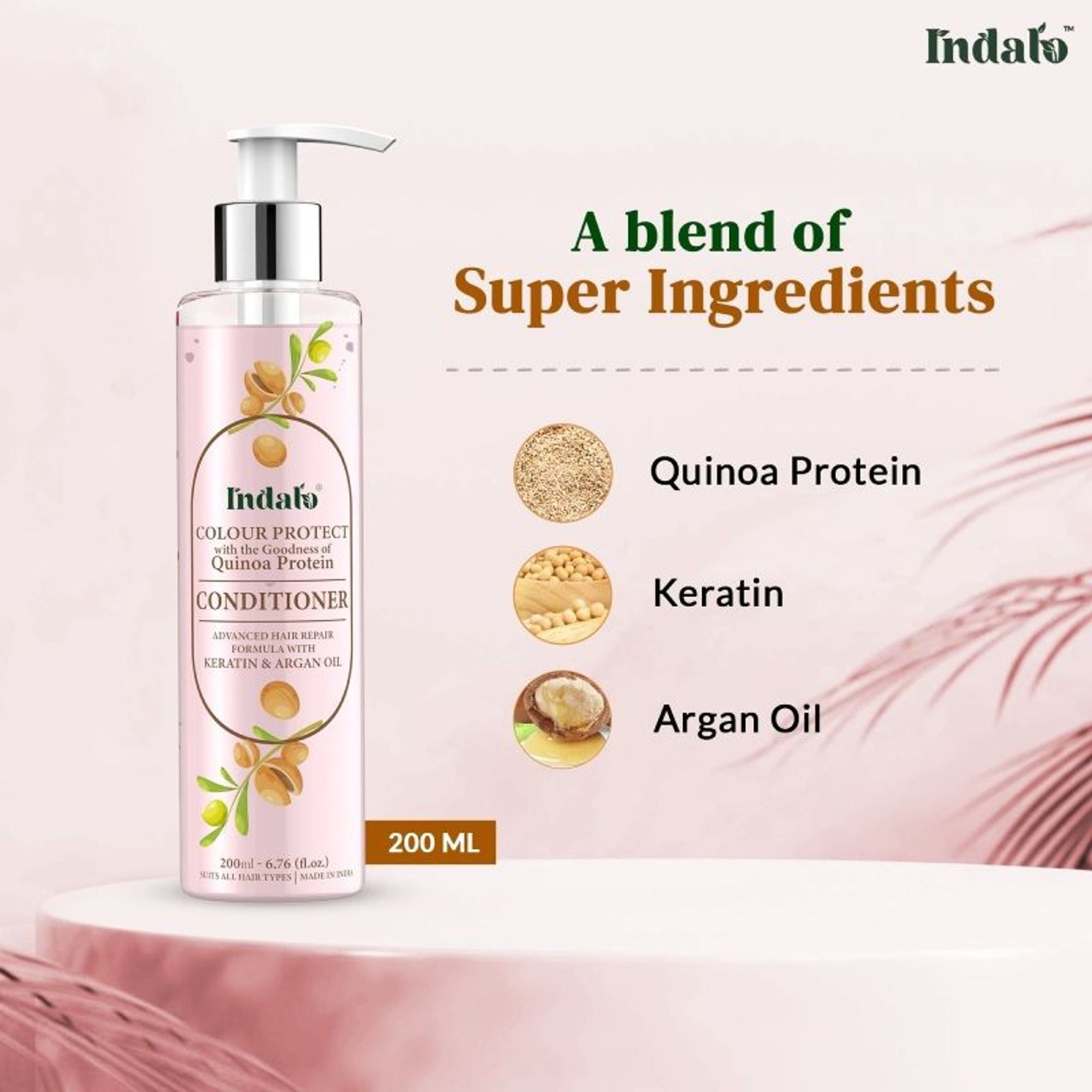 Indalo Quinoa Protein Colour Protect Conditioner With Keratin | Grocsy