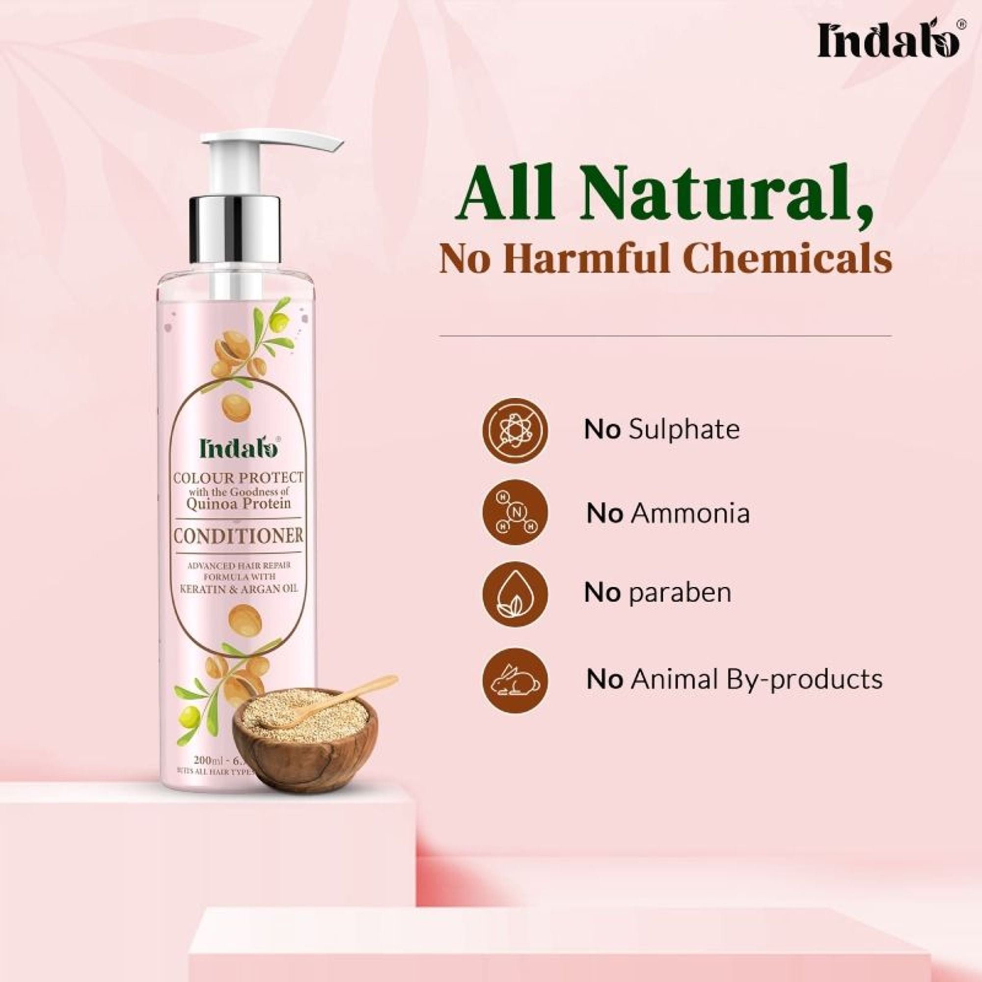 Indalo Quinoa Protein Colour Protect Conditioner With Keratin | Grocsy