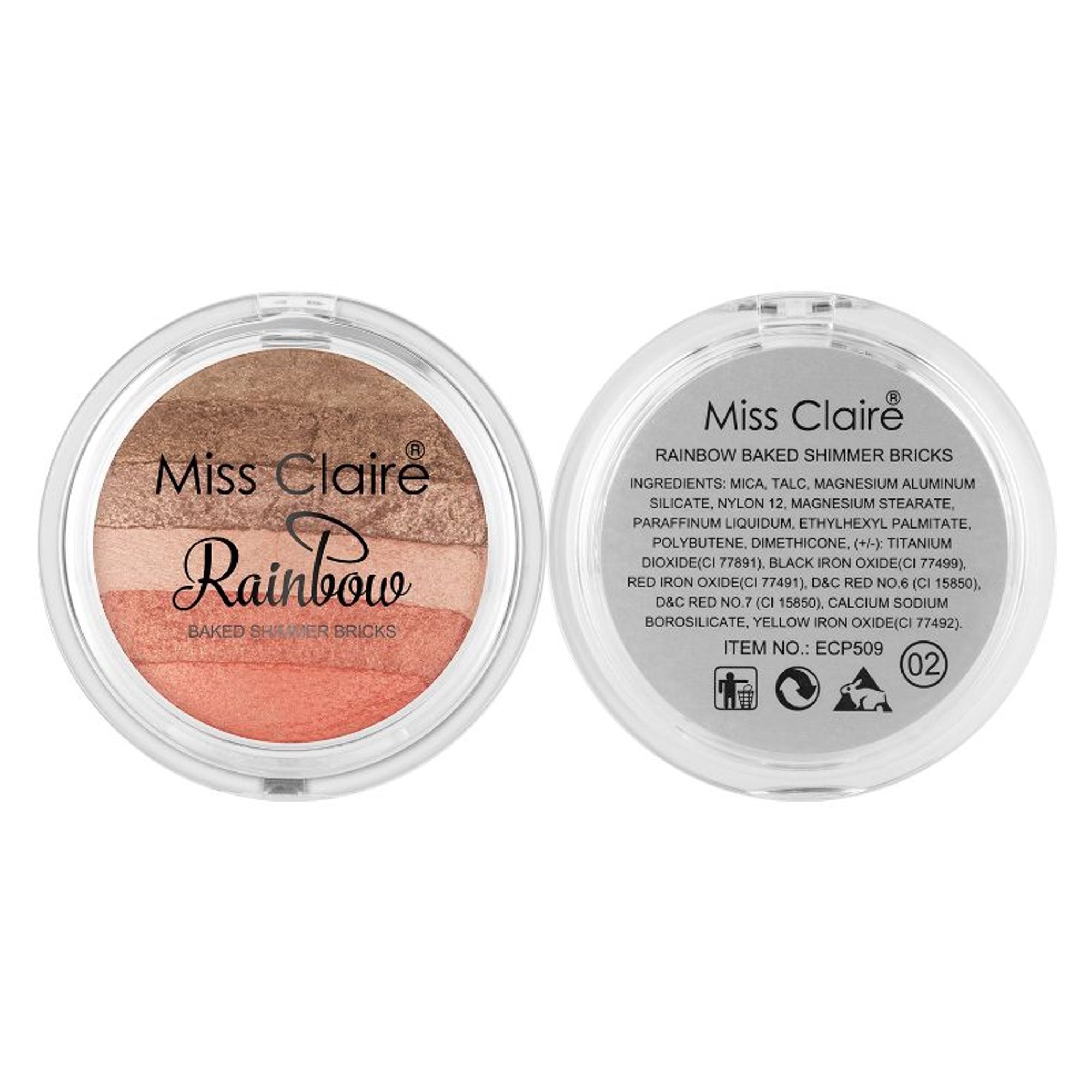 Miss Claire Rainbow Baked Shimmer Bricks - 2 | Grocsy