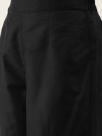 All About You Women Black & Grey Striped Keyhole Neck Kurta with Palazzos & Dupatta | Grocsy