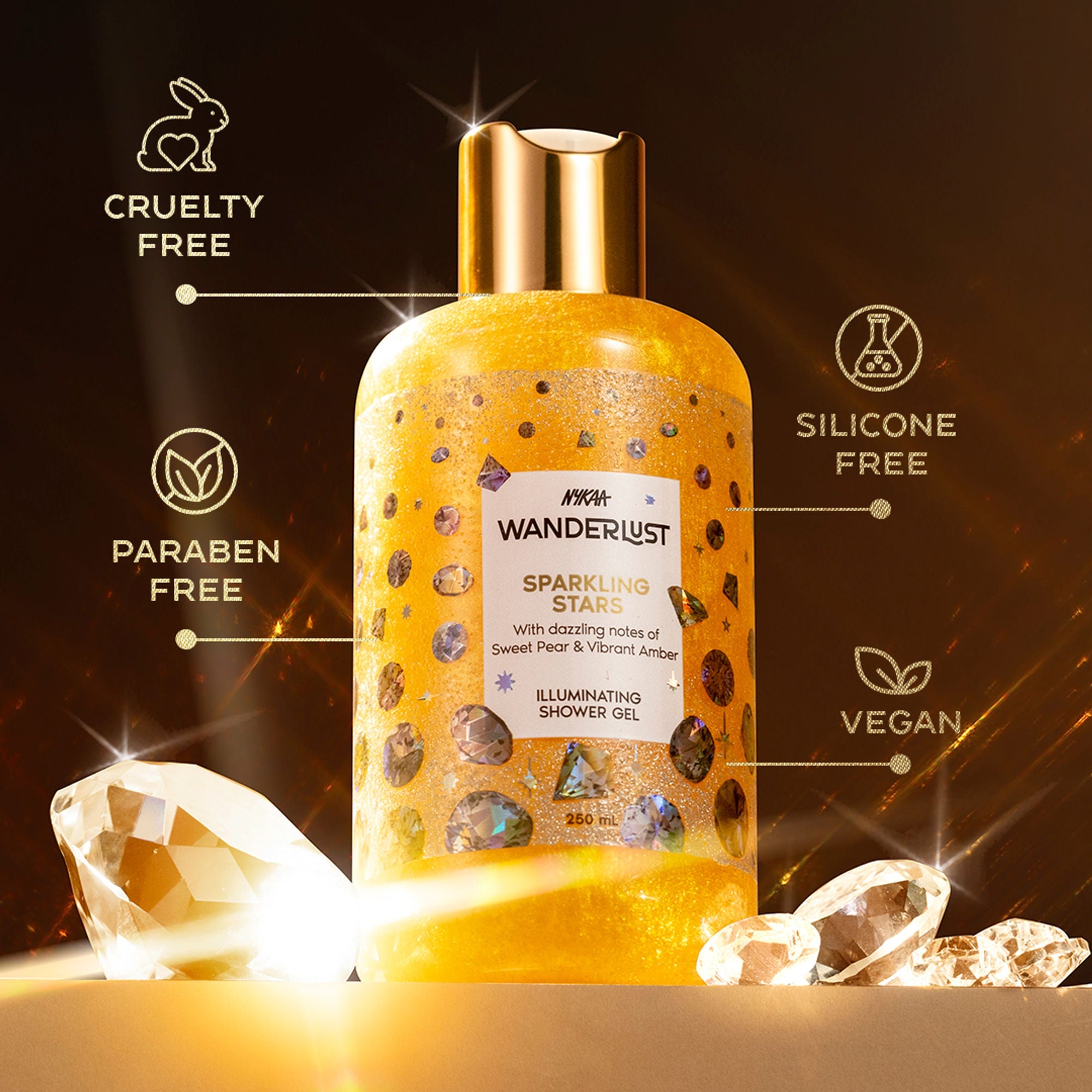 Wanderlust Shower Gels - Sparkling Stars | Grocsy