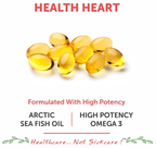 Bliss Welness Heart Health Arctic Fish Oil High Potency Omega-3 Softgel Capsule | Grocsy