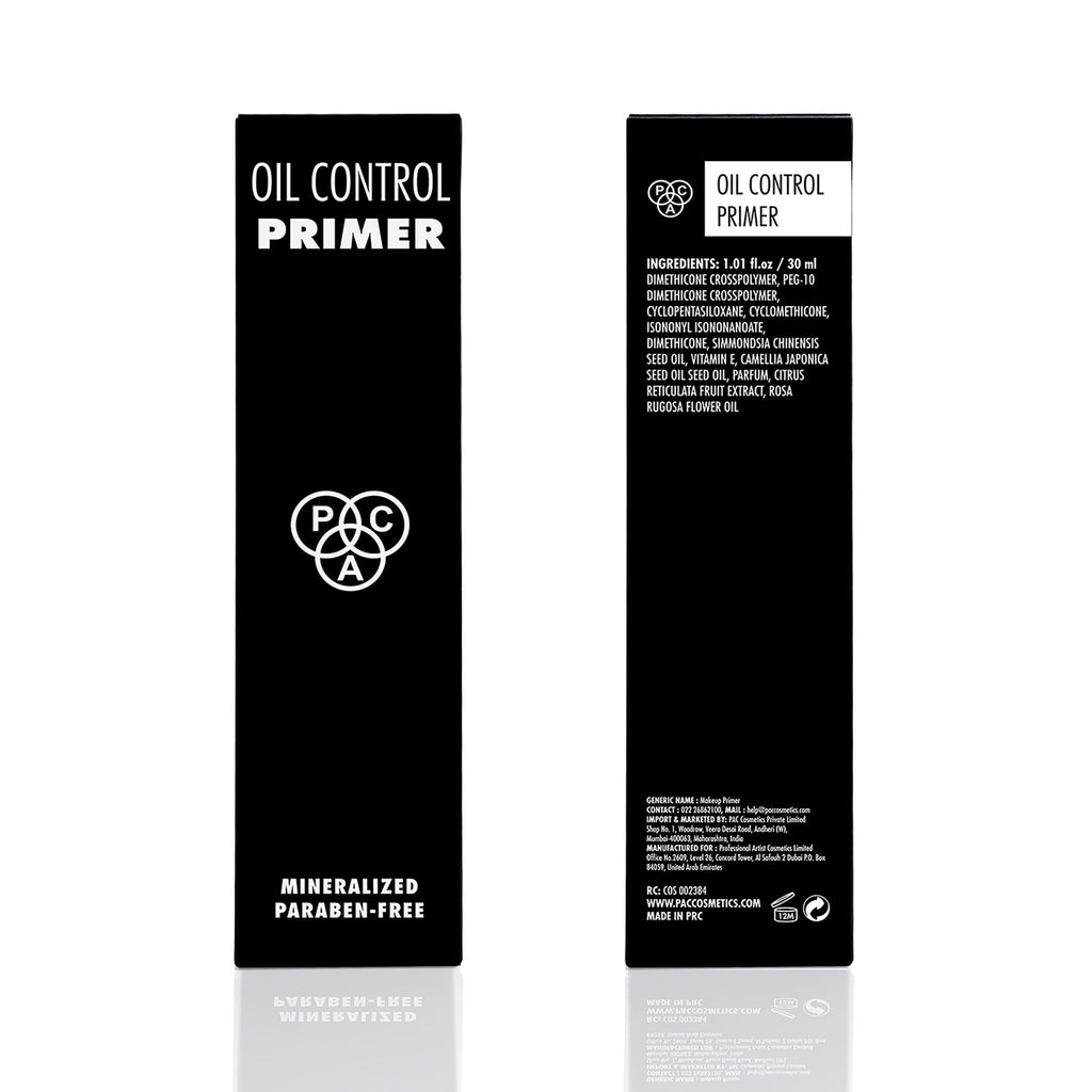 PAC Studio Oil Control Primer - Infused with 24K Gold Leaf Extracts, Controls Oil & Shine Minimizes Pores | Grocsy