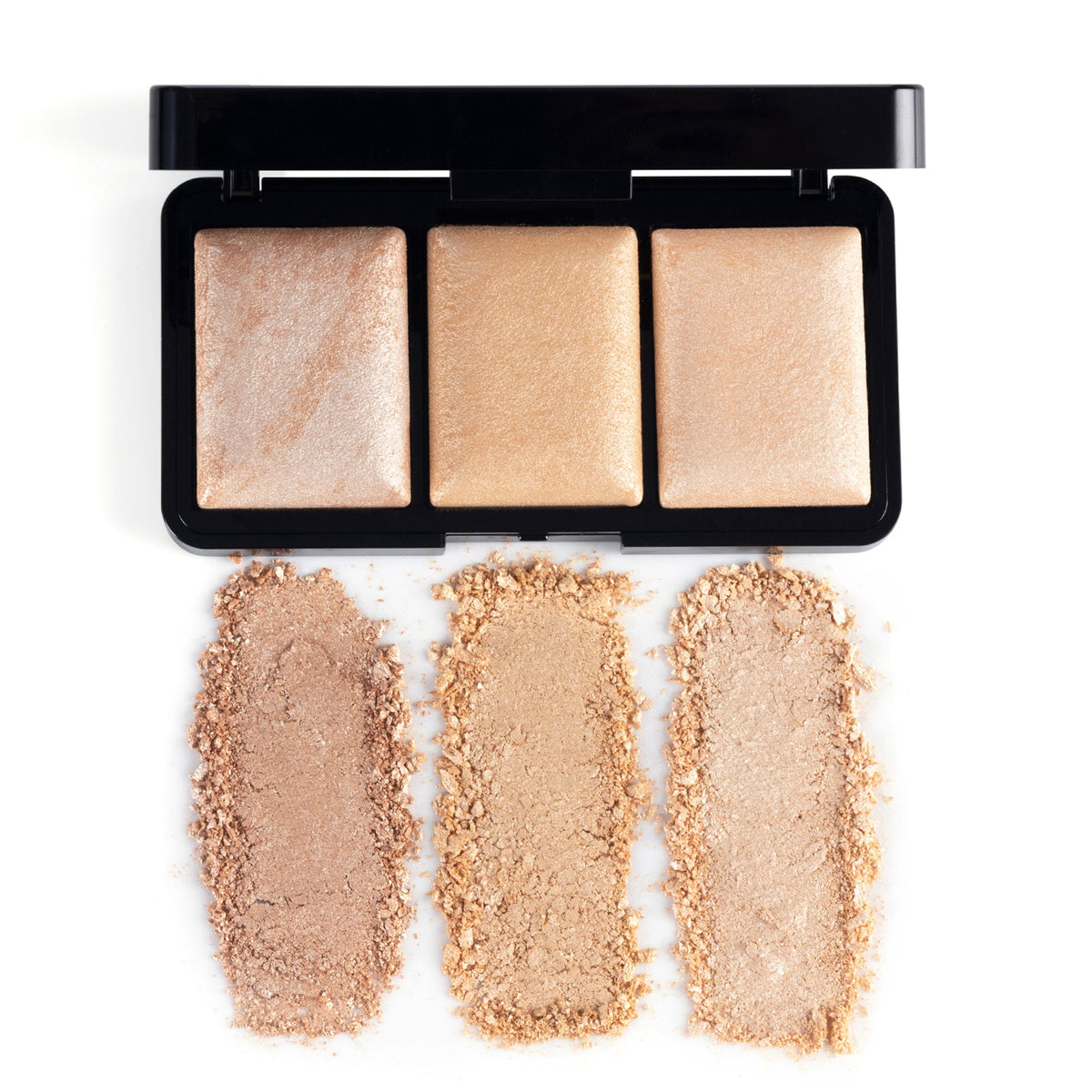 PAC Studio Trio Glow Highlighter X3 Gold - Ultra Blinding Finish, Silky Smooth Texture, Blends Seamlessly | Grocsy