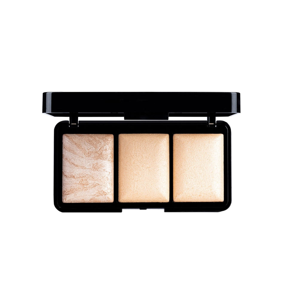 PAC Studio Trio Glow Highlighter X3 Gold - Ultra Blinding Finish, Silky Smooth Texture, Blends Seamlessly | Grocsy
