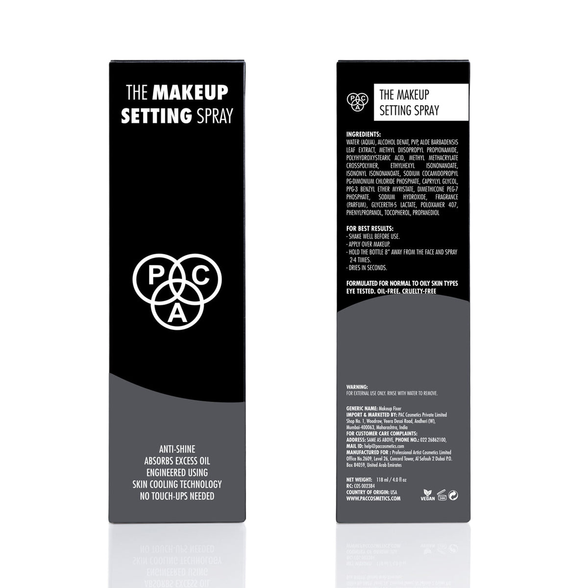 PAC Studio Oil Control Makeup Setting Spray - Lightweight Mist, Controls Oil & Prolongs Makeup Wear | Grocsy