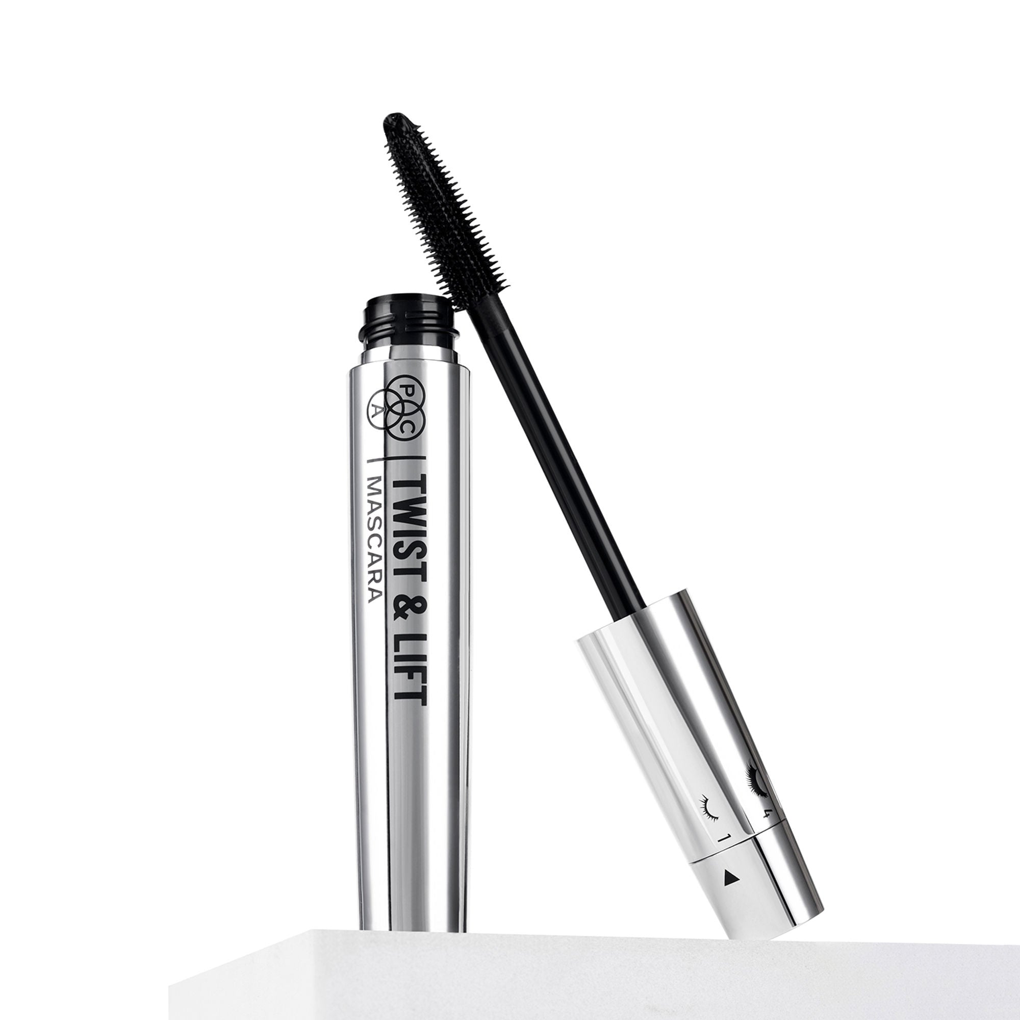 PAC Studio Twist & Lift Mascara - 4-in-1 Mascara Wand, Curls Defines Volumizes & Lifts, Waterproof | Grocsy