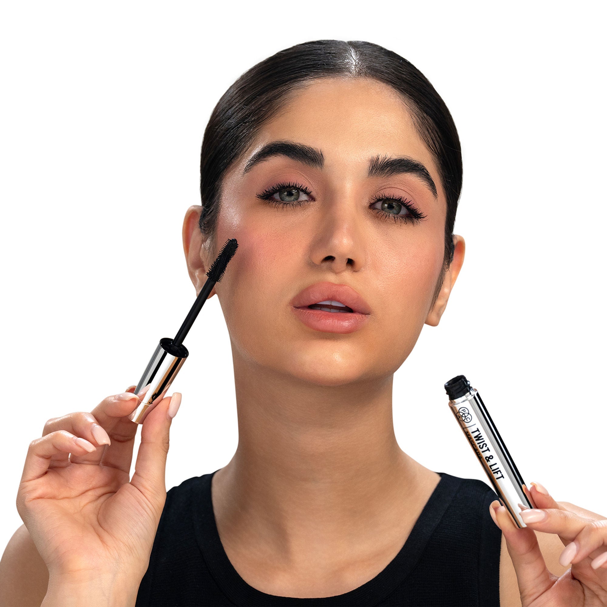 PAC Studio Twist & Lift Mascara - 4-in-1 Mascara Wand, Curls Defines Volumizes & Lifts, Waterproof | Grocsy