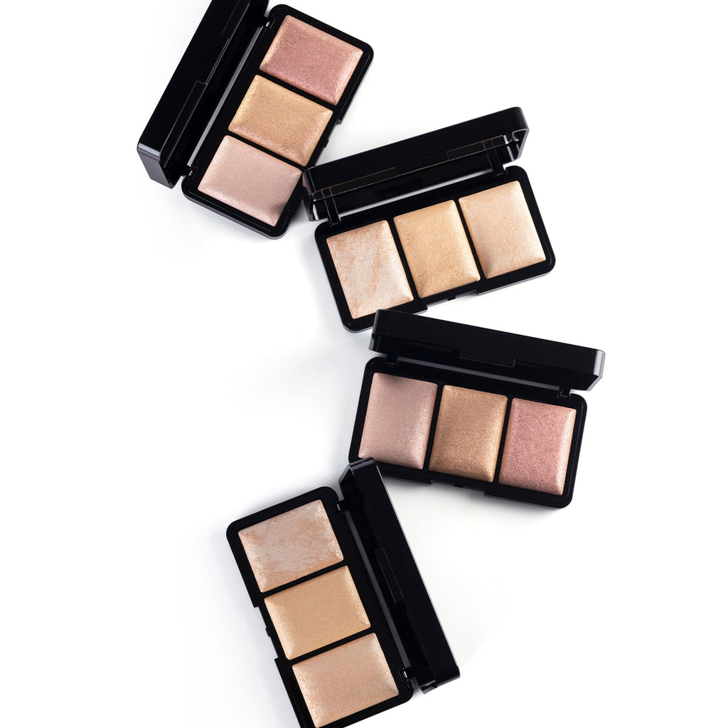 PAC Studio Trio Glow Highlighter X3 Pink - Ultra Blinding Finish, Silky Smooth Texture, Blends Seamlessly | Grocsy