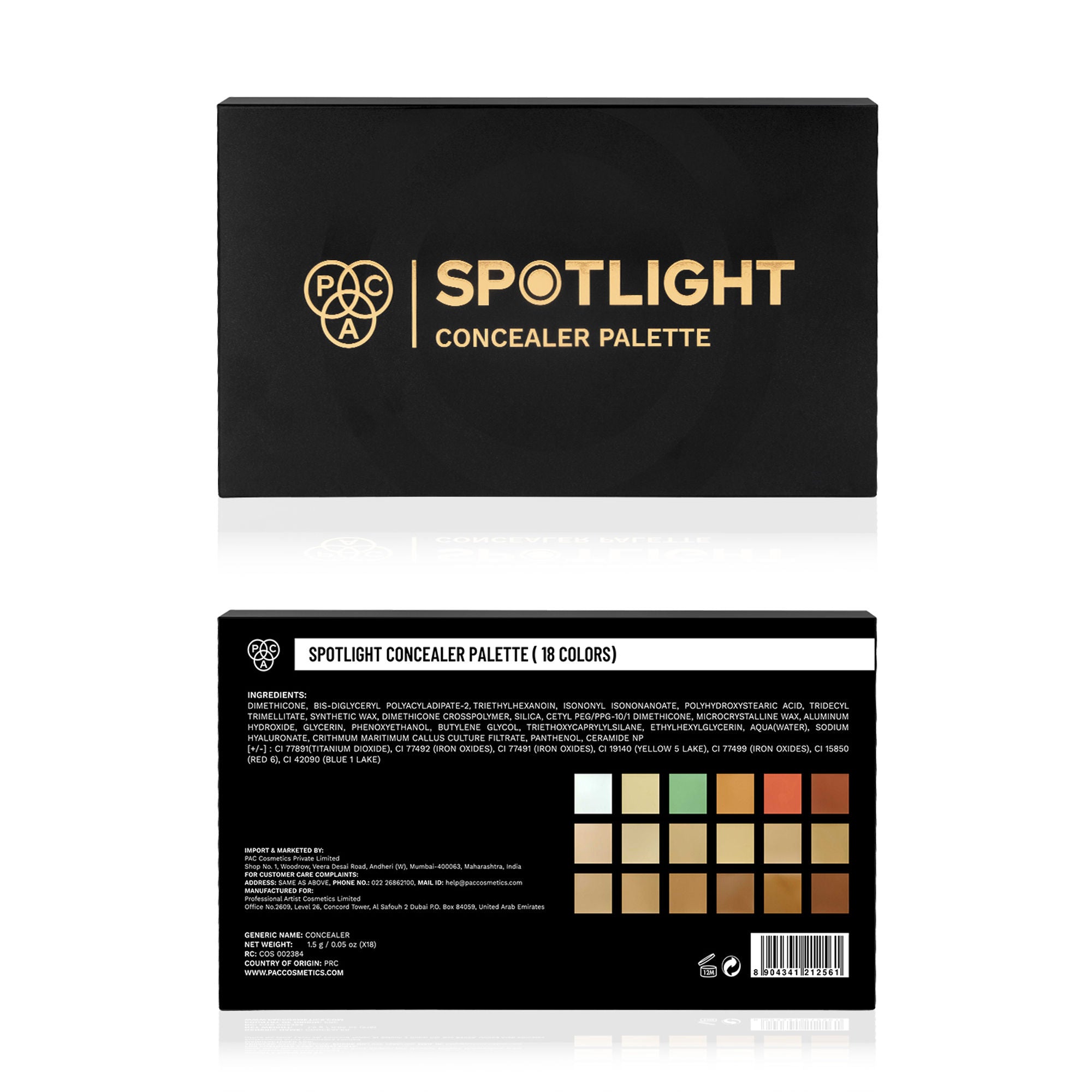 PAC Studio Spotlight Concealer Palette - Correct Conceal & Foundation Palette, Lasting Buildable Coverage | Grocsy