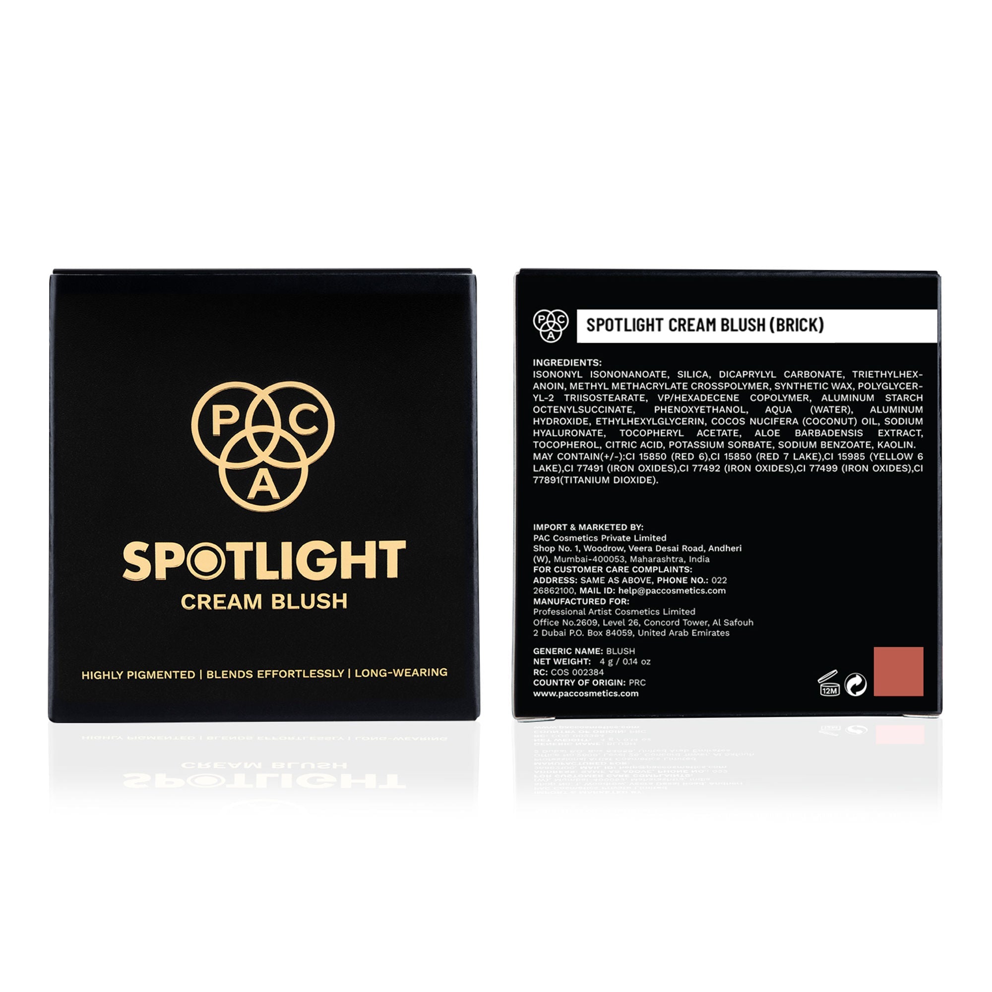 PAC Studio Spotlight Cream Blush - Brick | Grocsy