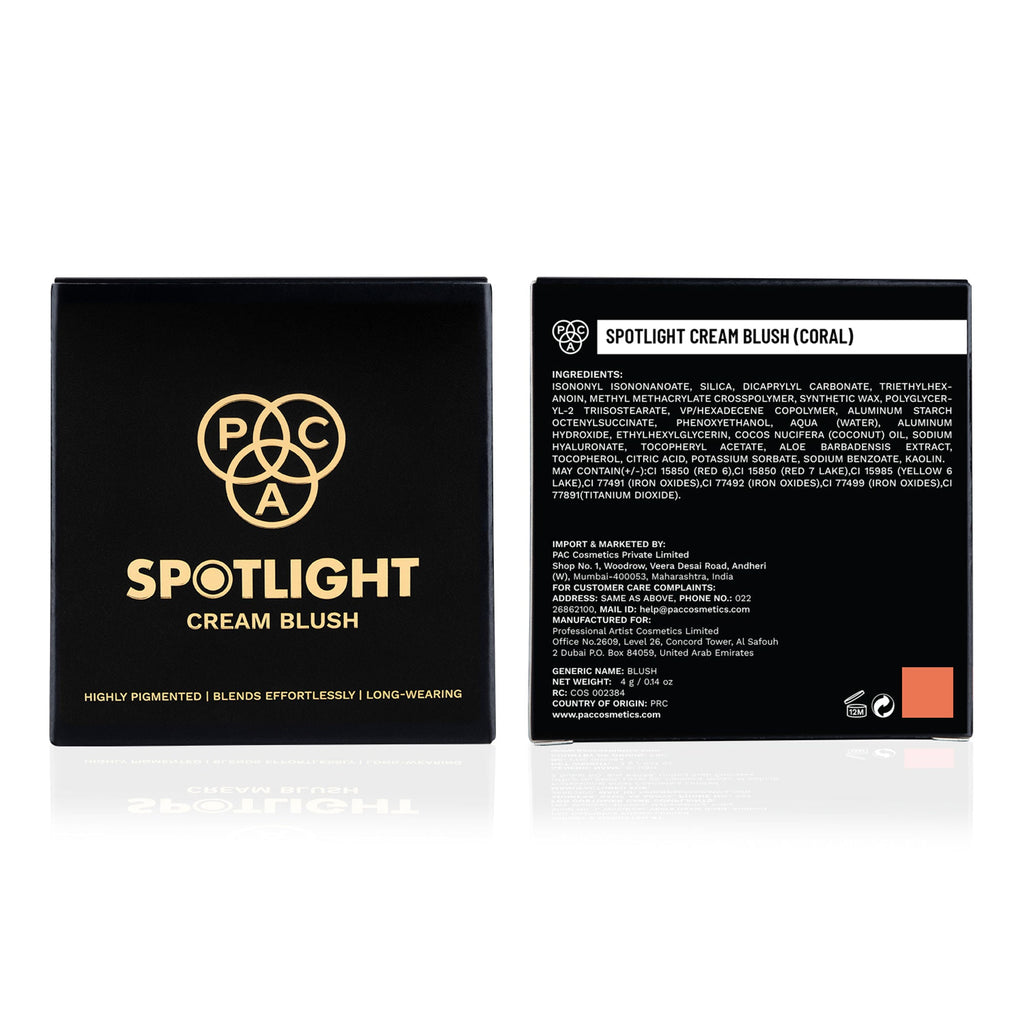 PAC Studio Spotlight Cream Blush - Coral | Grocsy