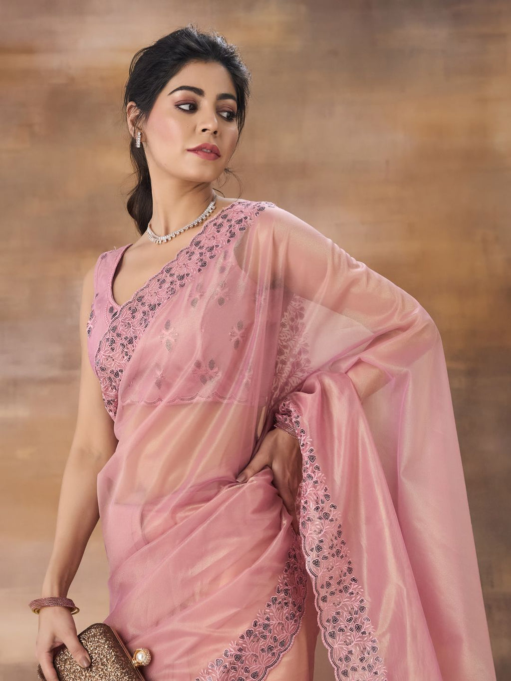 kasee Embroidered Net Saree | Grocsy