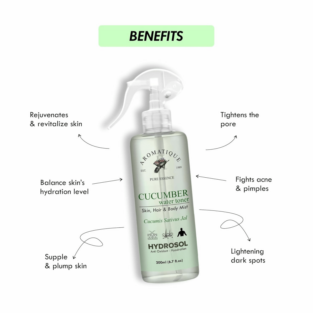 Aromatique Cucumber Water Toner | Grocsy