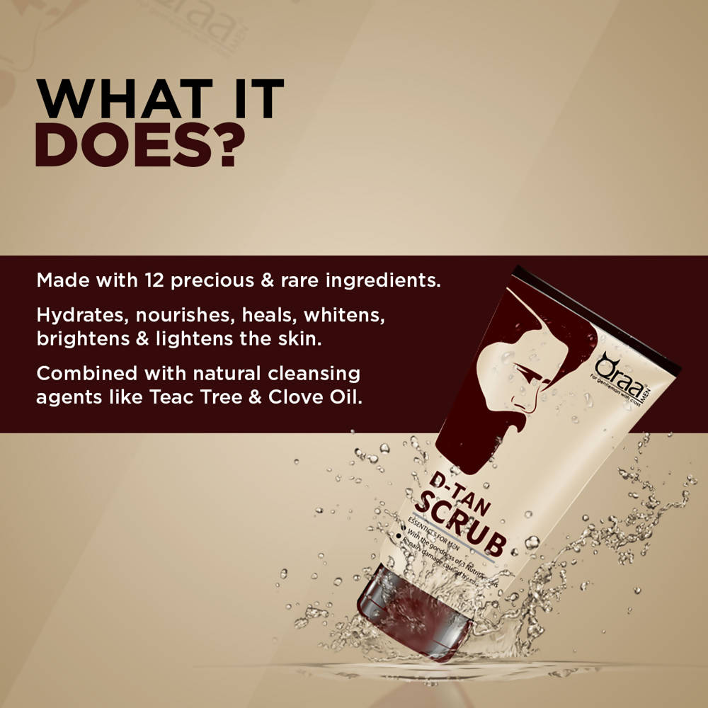 Qraa Men De-Tan Scrub for Men | Grocsy