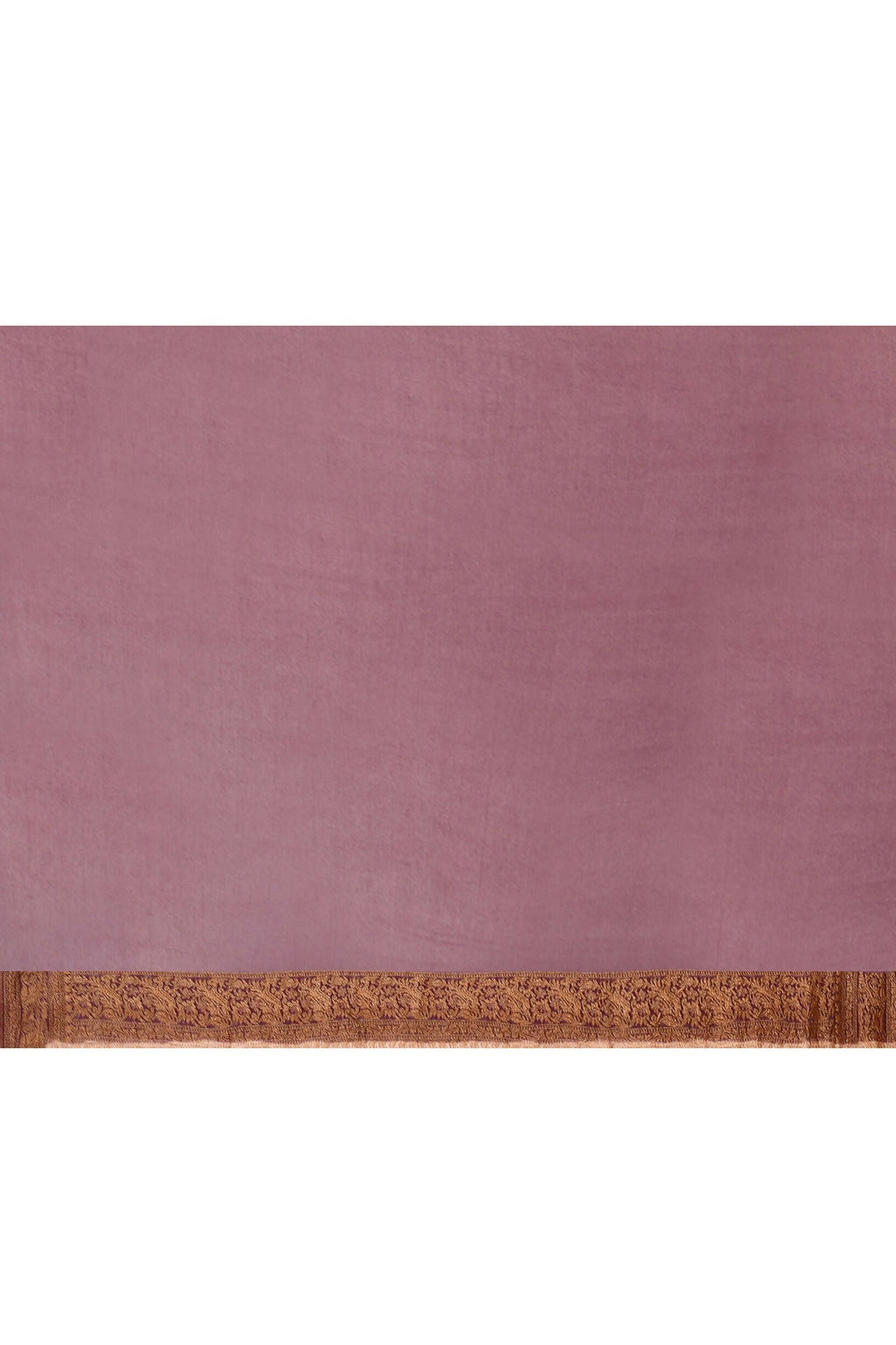 Joban Fashion Ivory Crepe Chiffon Pure Handloom Banarasi Silk Saree | Grocsy