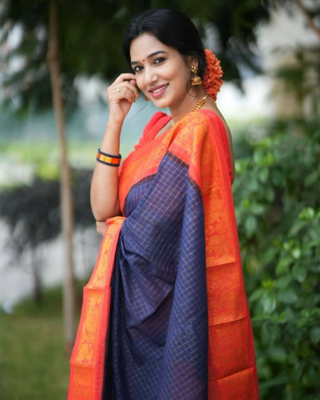 DEIANA'S Beautiful Designer Golden zari Soft Lichi Silk Saree - Purple | Grocsy