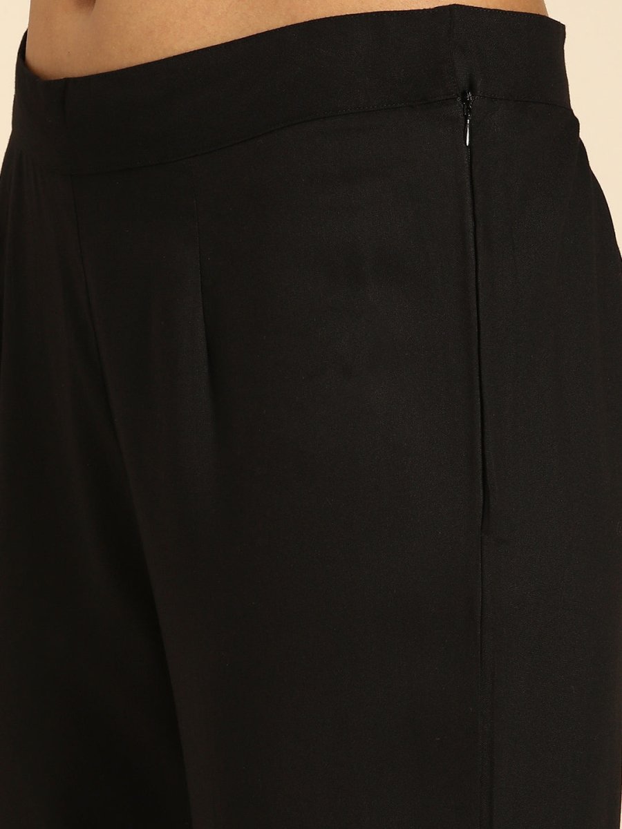 All About You Women Black Ethnic Motifs Printed Regular Kurta with Trousers & With Dupatta | Grocsy