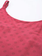 All About You Women Pink Printed Kurta with Palazzos & Dupatta | Grocsy