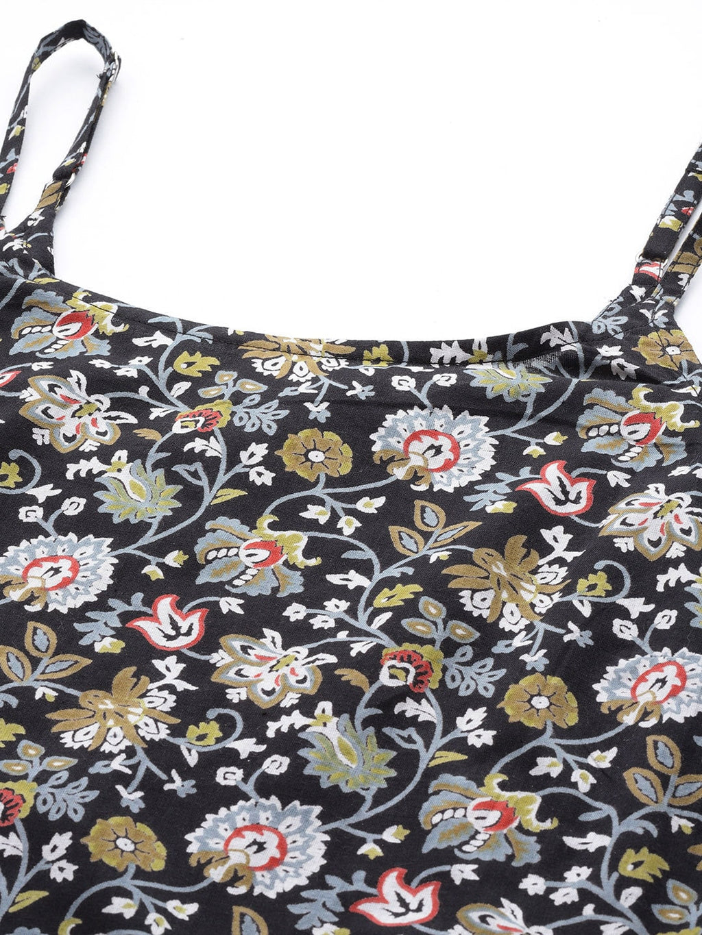 HERE&NOW Women Floral Printed Regular Pure Cotton Kurta with Palazzos & Dupatta | Grocsy