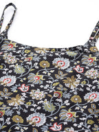 HERE&NOW Women Floral Printed Regular Pure Cotton Kurta with Palazzos & Dupatta | Grocsy