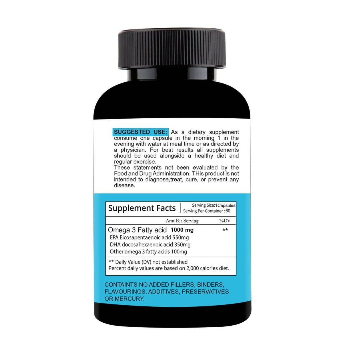 Nutracology Omega 3 Fish Oil 1000mg Capsules with Fish oil EPA + DHA Enriched Sofgels | Grocsy