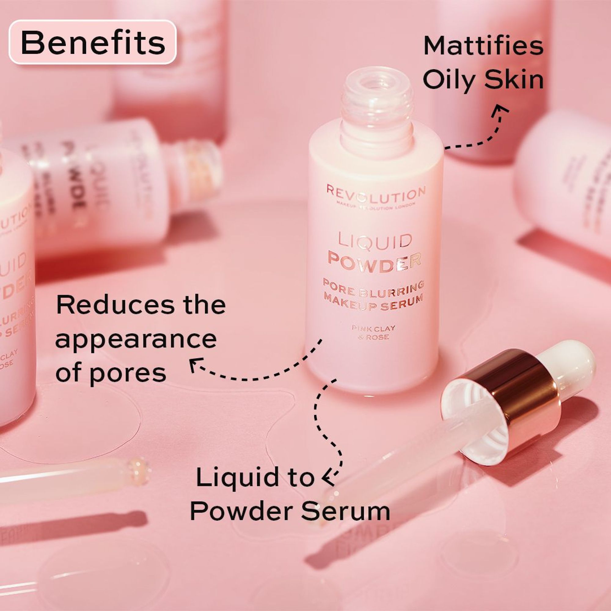 Makeup Revolution Liquid Powder Make Up Serum | Grocsy