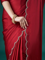 kasee Beads and Stones Satin Sarees | Grocsy