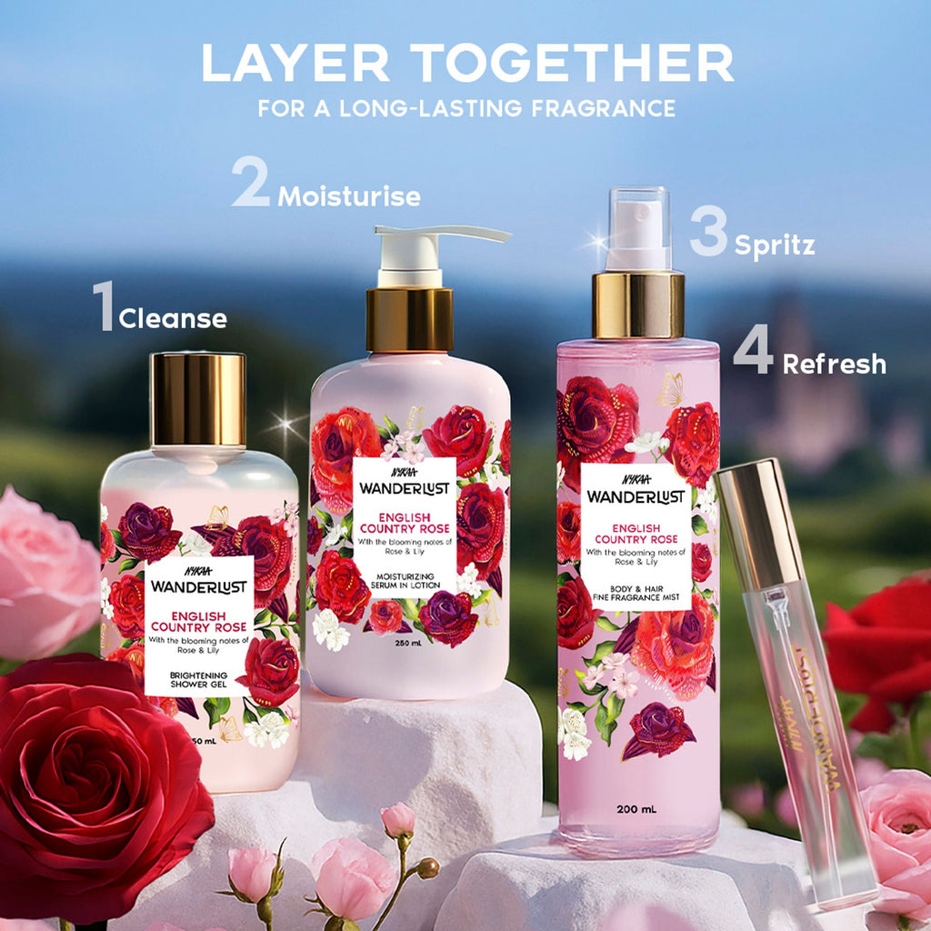 Wanderlust Moisturizing Body Lotion - English Country Rose | Grocsy
