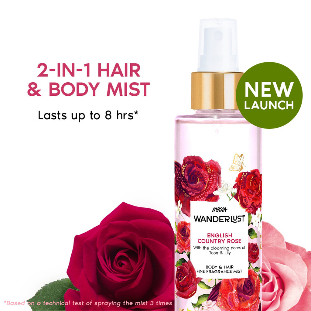 Wanderlust Fragrance Mist For Her - English Country Rose | Grocsy