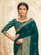 Saree Mall Ethnic Motifs Woven Design Zari Sarees | Grocsy
