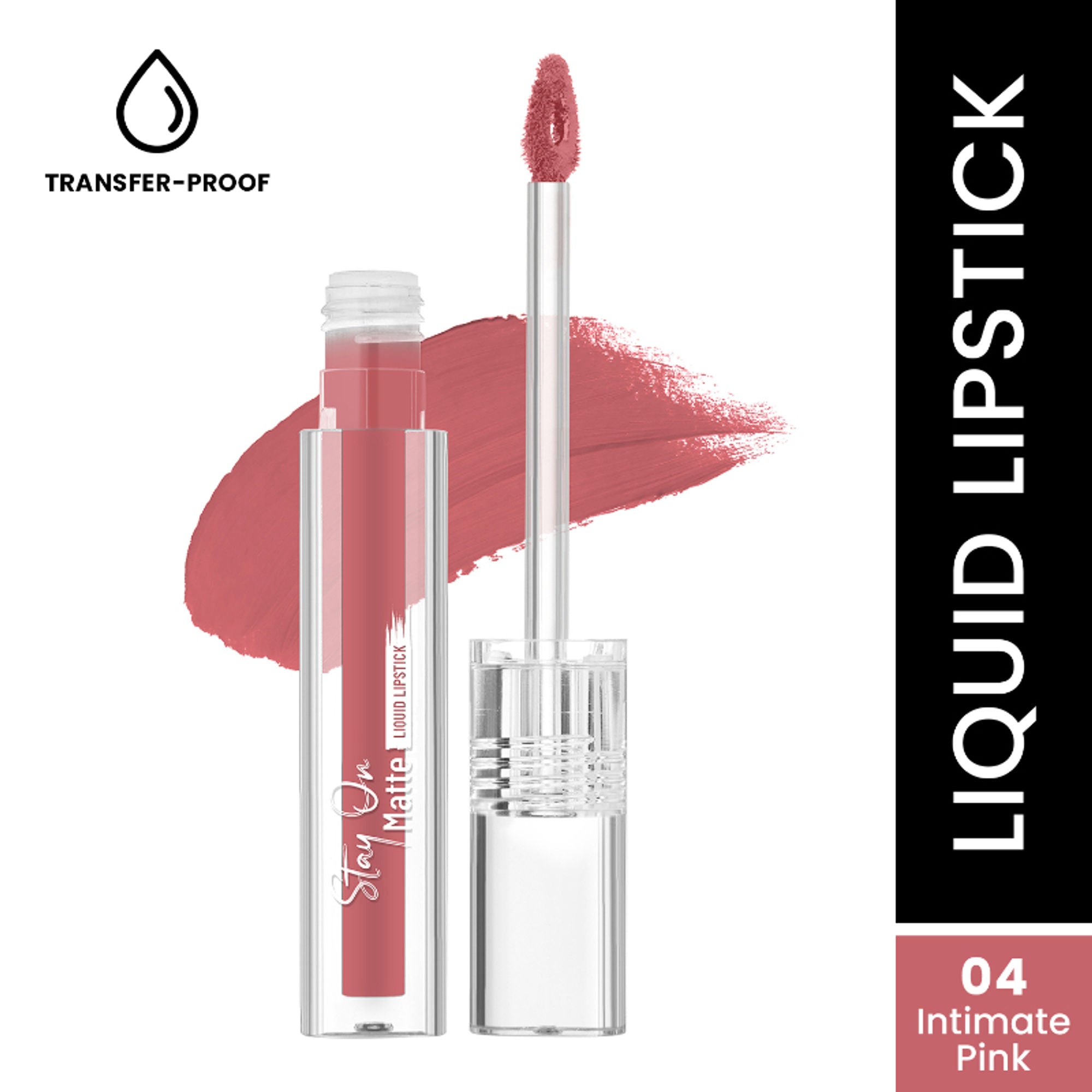 Swiss Beauty Stay On Matte Liquid Lipstick - 4 Intimate Pink | Grocsy