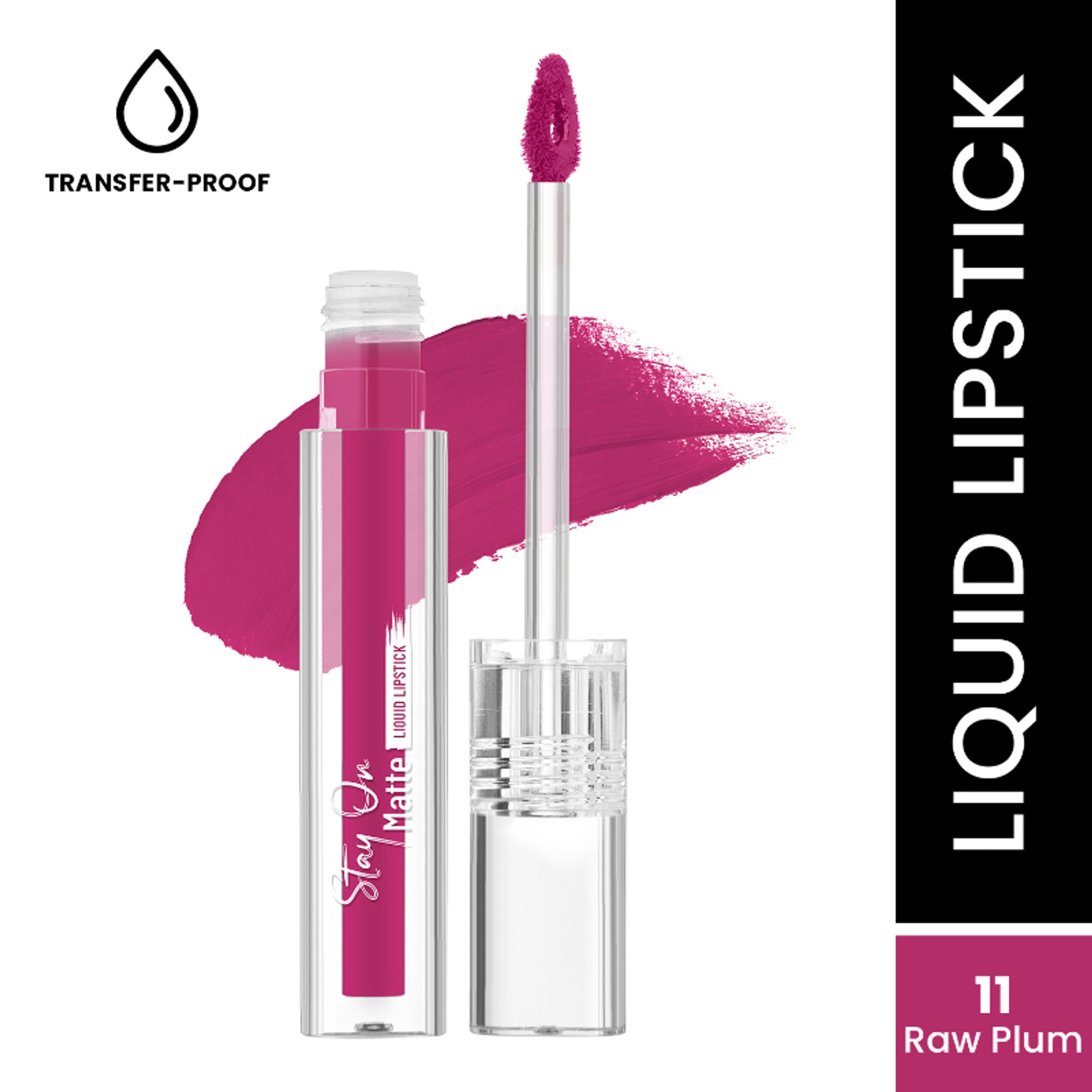 Swiss Beauty Stay On Matte Liquid Lipstick - 11 Raw Plum | Grocsy
