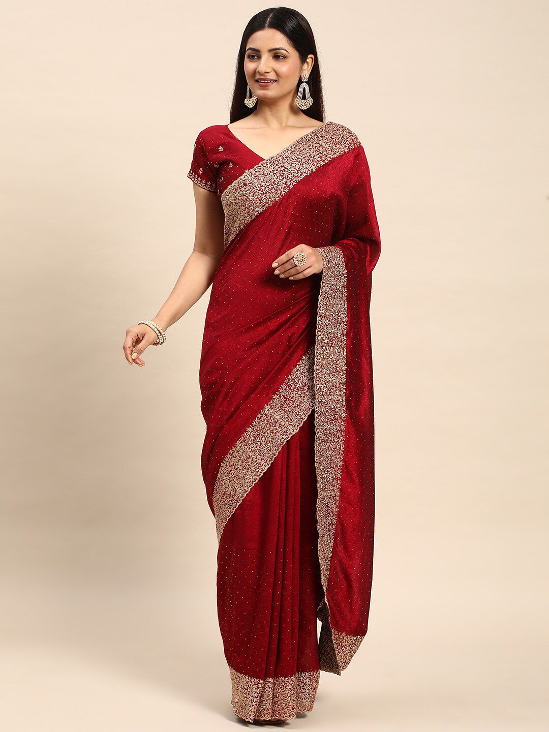 kasee Embellished Embroidered Saree | Grocsy