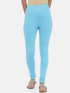 Souchii Blue Solid Churidar-Length Leggings | Grocsy