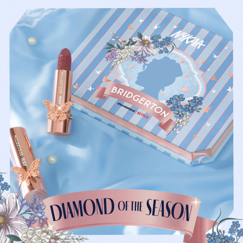 Nykaa Cosmetics X Bridgerton Creamy Matte Longwear Lipstick - Burning Desire | Grocsy