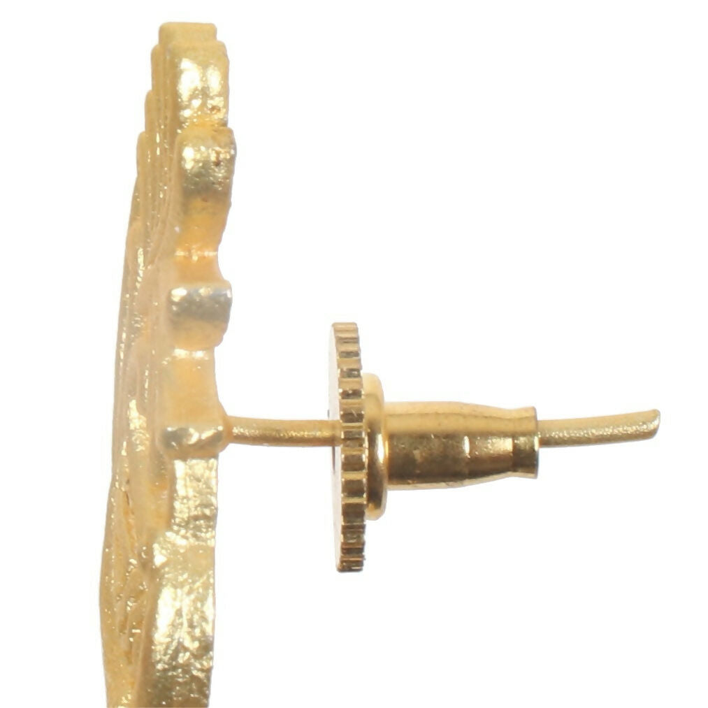 Joban Fashion Women Matte Gold Brass Earrings | Grocsy